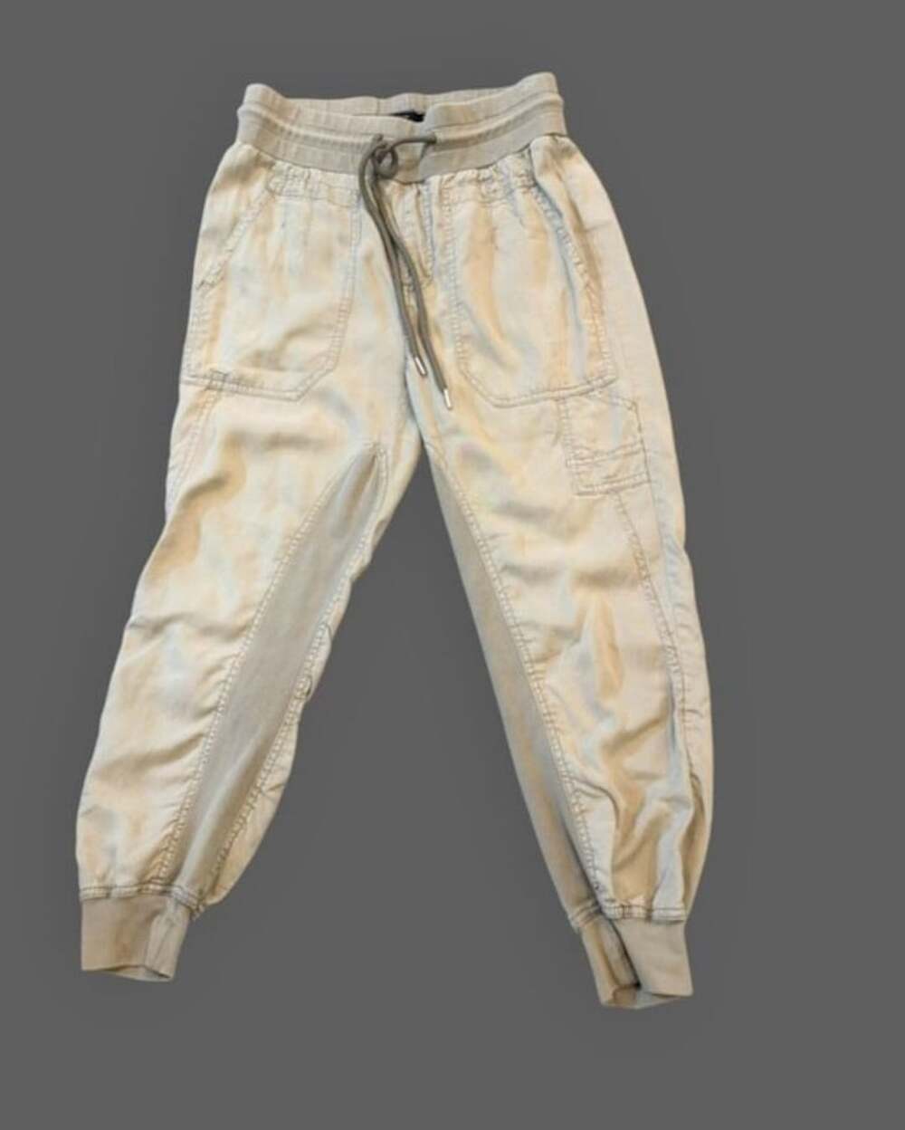 Quince Lyocell Jogger Pants Size M Tanish Green Cargo
